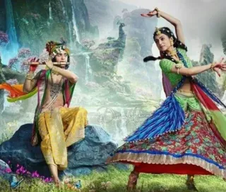 💃 350a4042 Krishna Krishna, Radha, Hinduismus, Indische Kultur, Gottheit, Mythologie, Tanz telegram sticker