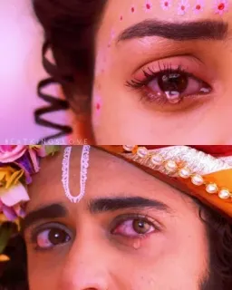 😢 78e221e2 BEAT KING LOVE weinen, augen, traurigkeit, Radha Krishna telegram sticker