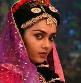 😡 e35d6e9c Indisch, Frau, Porträt, Tracht, Schmuck telegram sticker