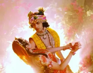 💞 f6a35e29 Radha Krishna Hinduismus, Hindu Götter, Radha, Krishna, hingebungsvoll, spirituell telegram sticker