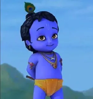 😅 ed6b932b Krishna ศาสนาฮินดู, เทพ, ศาสนา, วัฒนธรรมอินเดีย, กฤษณะ, เด็กทารก, น่ารัก whatsapp sticker
