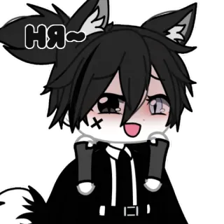 ❤️‍🩹 be0823a6 НЯ~ Anime, Wilk, Słodkie, Futrzak whatsapp sticker