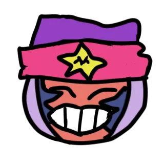 🤝 01a5e3e6 Shelly Brawl Stars Shelly, Brawl Stars, jeu, personnage, shooter, jeu mobile, dessin animé telegram sticker