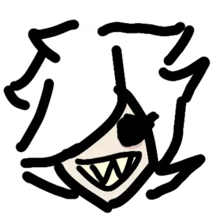 😃 30377079 autocollant, animé, manga, dessin animé, cheveux blancs, fond noir telegram sticker