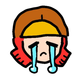🔧 528118e5 pleurer, triste, larmes, dessin animé telegram sticker