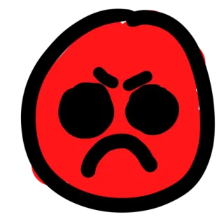 😡 69ffba0c colère, rouge, visage, emoji, énervé, frustré telegram sticker