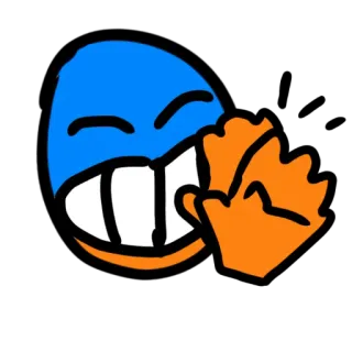 😍 90e10821 Emoji, Visage, Expression, Mème, Rire, Lol telegram sticker