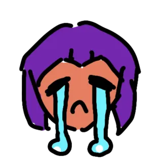 🦶 cfb99d6e pleurer, triste, larmes, émotionnel telegram sticker