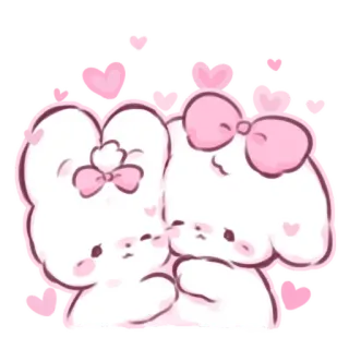 📩 0db2c65e คาวาอิ, น่ารัก, กระต่าย, การ์ตูน, สีชมพู, หัวใจ, น่าเอ็นดู telegram sticker