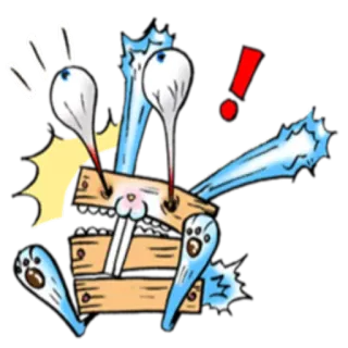 ❗️ 2ca3b1f6 Kreskówka, Horror, Przemoc, Ilustracja, Naklejka telegram sticker