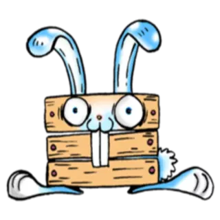 🙂 55819070 królik, kreskówka, zwierzę, śmieszne, naklejka, słodkie, postać telegram sticker