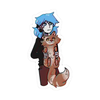 🎸 161dc296 Sally Face แซลลี่เฟซ, แมว, วิดีโอเกม, สยองขวัญ, เกมมิ่ง telegram sticker