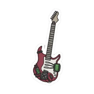 🎸 542d90ce กีตาร์, ดนตรี, เครื่องดนตรี, กีตาร์ไฟฟ้า, ร็อค telegram sticker