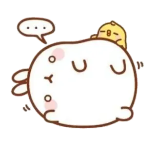 ☁️ 3d08a4e9 molang, rabbit, piumpium, cute, cartoon, sticker, kawaii, animals telegram sticker