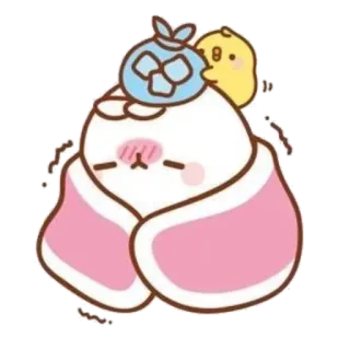 ☁️ 5f13a3bb sick, cartoon, animal, cute, cold, blanket, ice pack telegram sticker