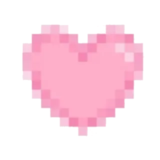 💞 869134bb pixel art, heart, pink, love, 8-bit, cute telegram sticker