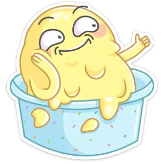 👍 5e14e1f7 만화, 캐릭터, 물방울, 웃긴, 귀여운, 노란색 telegram sticker