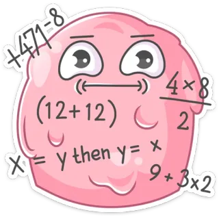 🤔 ba073504 (12+12) x= y then y = x 9+3x2 수학, 방정식, 계산, 표현식, 교육 telegram sticker