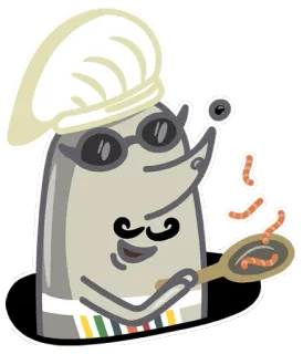 🍳 c2dc8245 szef kuchni, gotowanie, nosorożec, kreskówka, jedzenie, kuchnia telegram sticker