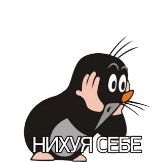 🤨 0777f914 НИХУЯ СЕБЕ 두더지, 만화, 놀란, 귀여운, 충격 telegram sticker