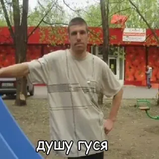 🦢 d07e094a душу гуся man, russian, outdoors telegram sticker