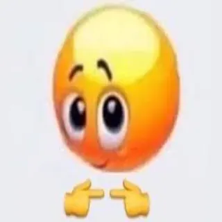 🥹 133a79fd Emoji, Tímido, Dedos, Fofo, Meme telegram sticker