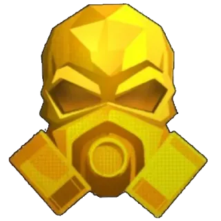 😄 2e355a2c máscara, ouro, máscara de gás, equipamento de proteção, perigo telegram sticker