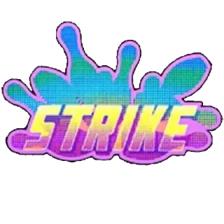 😄 b10a84e1 STRIKE traço, respingo, colorido, texto telegram sticker