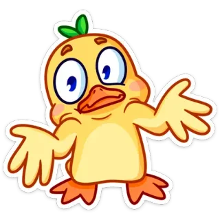 🤷‍♂️ 3be7201a мультик, утка, милый, животное, наклейка whatsapp sticker