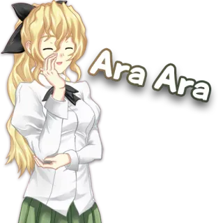 😄 62cd951a Ara Ara 动漫, 漫画, 女孩, 金发, 姐姐 telegram sticker