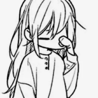 😪 101aa907 Anime, Manga, Dibujos animados, Triste, Lindo, Chica telegram sticker
