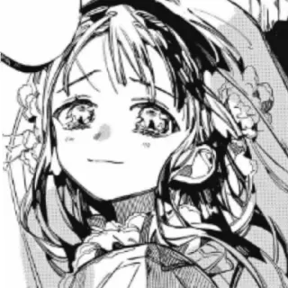 🙂 248e17bc Anime, Manga, Ilustración, Personaje, Retrato, Blanco y negro, Lindo telegram sticker