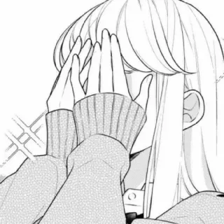 😳 87dcc0f7 Anime, Manga, Chica, Mujer, Facepalm, Triste, Molesto/a, Avergonzado/a telegram sticker
