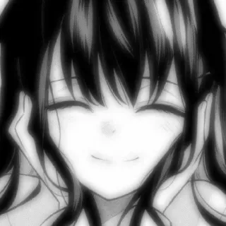 ☺️ c5b4574d Anime, Chica, Sonrisa, Feliz, Retrato, Manga telegram sticker