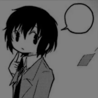 🕷️ 0a3527b0 Anime, Manga, Chibi, Pensando, Dibujos animados, Ilustración telegram sticker