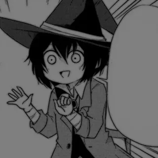 🕷️ 0ed95940 Anime, Manga, Dibujos animados, Sombrero de bruja, Infantil, Lindo telegram sticker