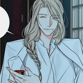 🧬 35055b0f mężczyzna, wino, blond włosy, portret, anime whatsapp sticker