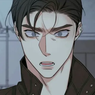 🧬 3c081434 mężczyzna, zły, kreskówka, portret, poważny whatsapp sticker