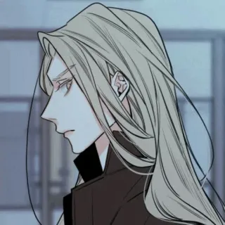 🧬 7febf620 anime, mężczyzna, długie włosy, ilustracja whatsapp sticker