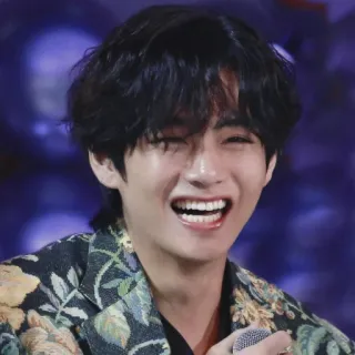 🤣 106417e2 V kpop, 가수, 연예인, 남자, 미소, 행복, 사람 telegram sticker