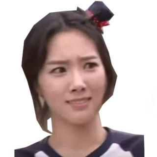 😨 351b5871 女人, 表情, 困惑, 脸, 韩国, 亚洲, 肖像 telegram sticker