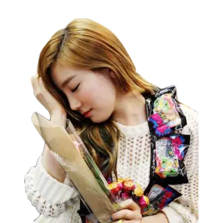 👱 3a514e13 女人, 花, 肖像, 女孩, 美丽, 人 telegram sticker