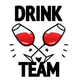😛 df602d88 DRINK TEAM 葡萄酒, 饮料, 团队, 酒精, 庆祝, 派对, 玻璃杯 telegram sticker