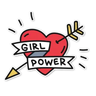 KudaGo GIRL POWER telegram stickers