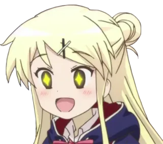 😃 80d3e222 애니메이션, 캐릭터, 금발, 여자, 귀여운, 만화 telegram sticker