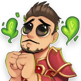 🙏 2647dbef 卡通, 角色, 担心, 数字艺术, 贴纸 telegram sticker