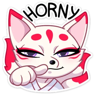 😉 185942a4 HORNY Anime, Fuchs, Geil, Sticker, Cartoon telegram sticker