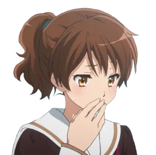 🙊 0c5e7cfb anime, cewek, malu, cewek anime telegram sticker