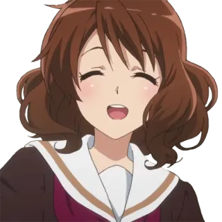 ☺️ 4c633c97 anime, bahagia, tersenyum, perempuan, kartun telegram sticker