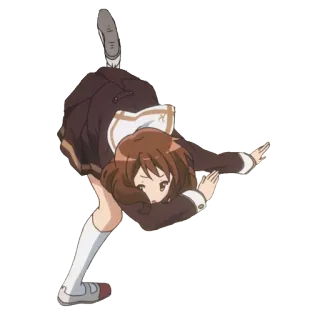 💯 548917f5 Anime, Pelajar perempuan, Tarian, Pose telegram sticker